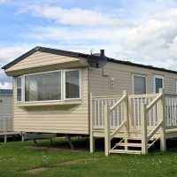 Front of a mobile home
